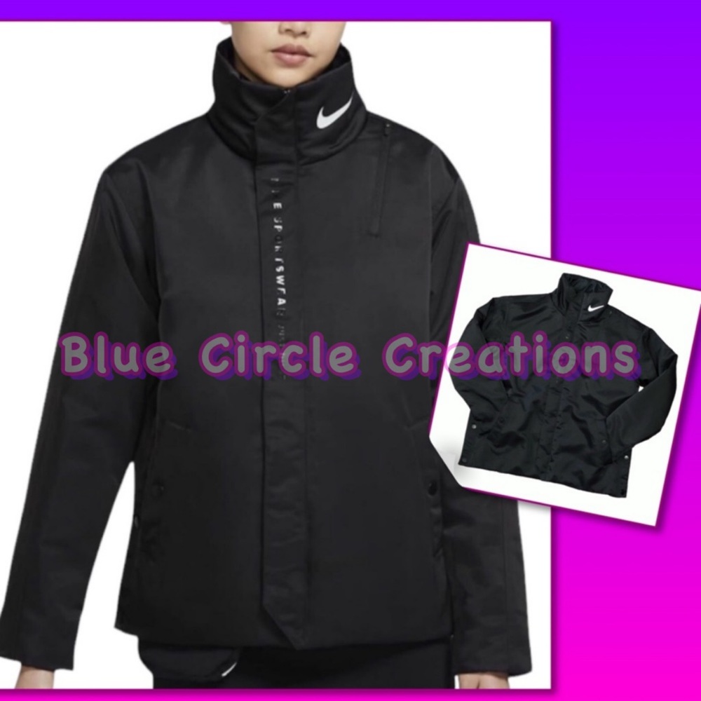 ⬇️ Nike Sportswear Women's Synthetic-Fill Active Jacket/Coat Black Size Medium